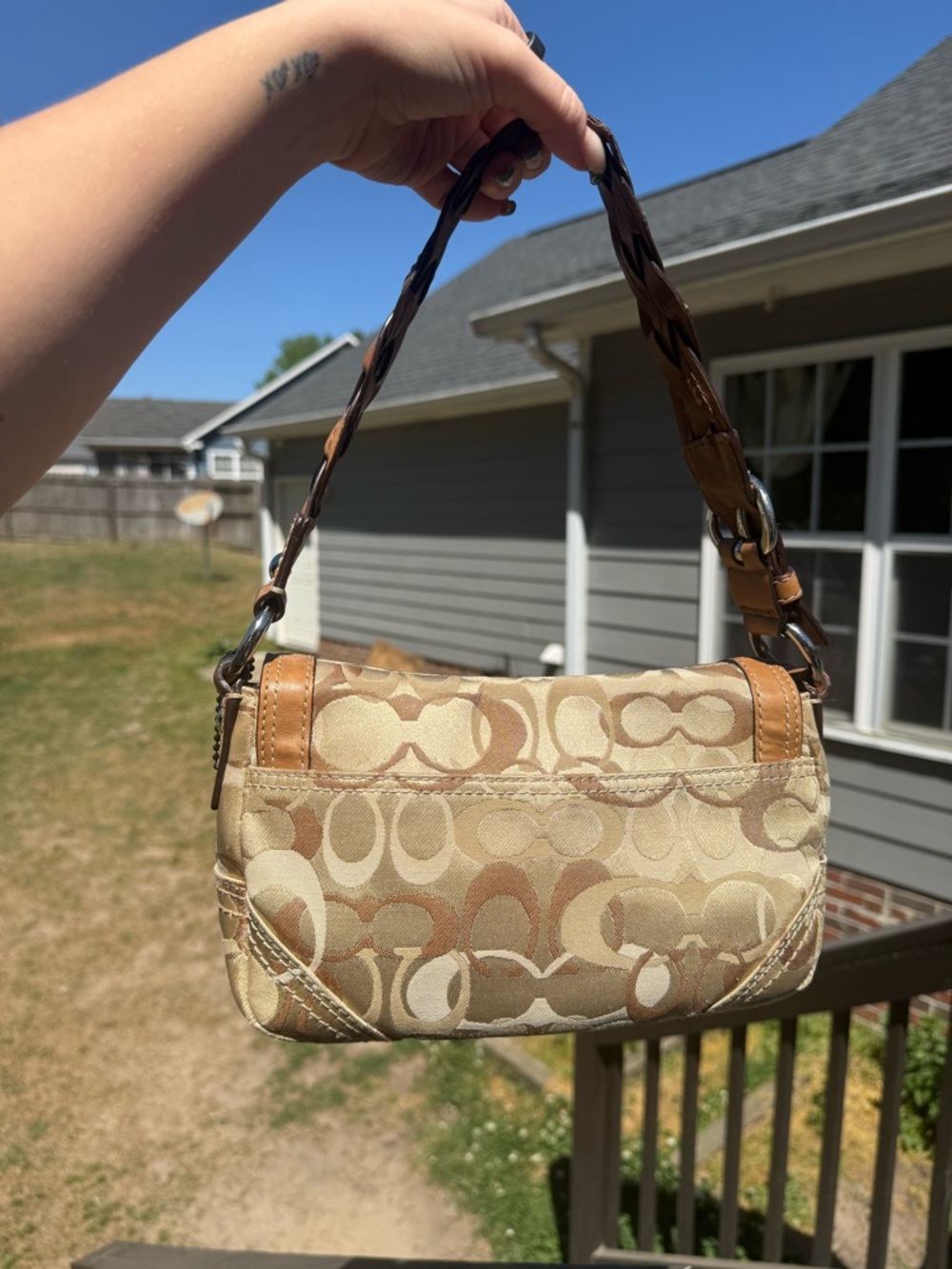 Coach Chelsea Optic Signature Flap Shoulder Bag - Picture 3 of 8